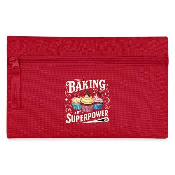 La pâtisserie est mon faire-part de naissance de superpuissance - Trousse - rouge - Devant