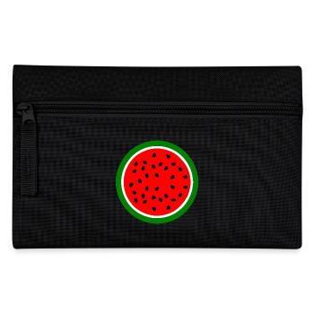 Wassermelone Melone - Federtasche - Schwarz - Vorne