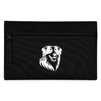 Portrait mignon de chien de berger australien - Trousse - noir - Devant