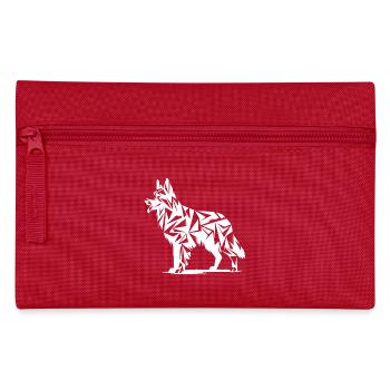 German Shepherd Geometric Shapes - Pencil Case - red - Front