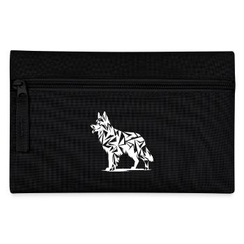 German Shepherd Geometric Shapes - Pencil Case - black - Front