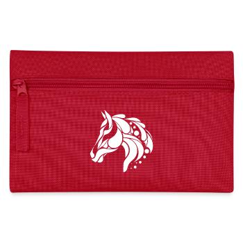 Horse Head Portrait Pony Tattoo - Pencil Case - red - Front
