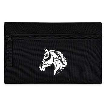 Tatouage de poney de portrait de tête de cheval - Trousse - noir - Devant