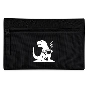 T-Rex mit Kaffeetasse böser Koffein Dinosaurier - Federtasche - Schwarz - Vorne