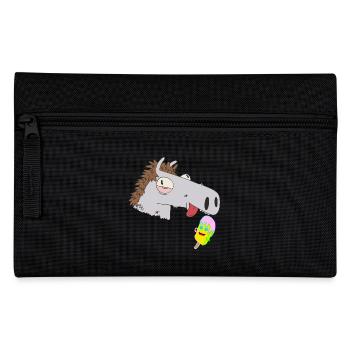 Tête de cheval glace crème enfants été enfant cheval chevaux - Trousse - noir - Devant