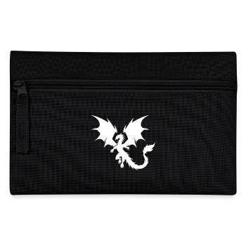 Fliegender Drache mit riesigen Schwingen - Federtasche - Schwarz - Vorne