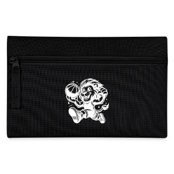 Drôle de lion de basket-ball avec balle - Trousse - noir - Devant