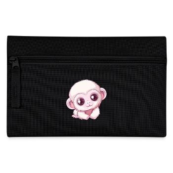Cute Pink Baby Monkey Look - Pencil Case - black - Front