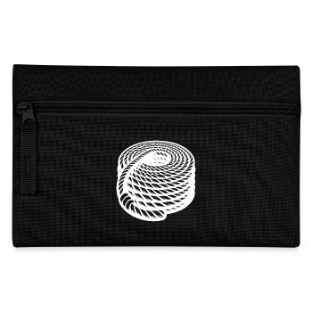 Braided Rope Rolled Maritime Rope Design - Pencil Case - black - Front