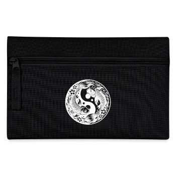 Cercle de yoga élégant Yin et Yang Koi Carp - Trousse - noir - Devant