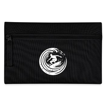 Sportlicher Surfer der in der Welle surft - Federtasche - Schwarz - Vorne