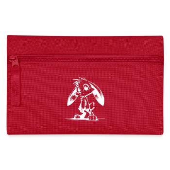 Little rabbit with big eyes and long ears - Pencil Case - red - Front