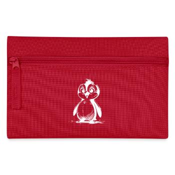 Penguin Cartoon Penguins Drawing Style - Pencil Case - red - Front