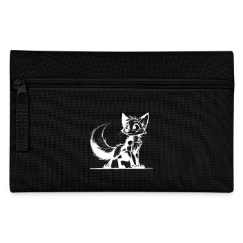 Sympathetic Clever Fox Stroke Drawing - Pencil Case - black - Front