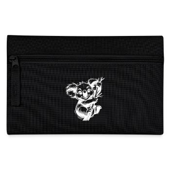 Australischer Kinder Koala Bleistift Zeichnung - Federtasche - Schwarz - Vorne
