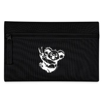 Frecher Kinder Baum Koala Bleistift Zeichnung - Federtasche - Schwarz - Vorne