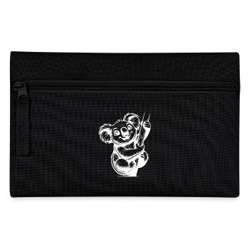 Grinsender Australischer Kinder Bleistift Koala - Federtasche - Schwarz - Vorne