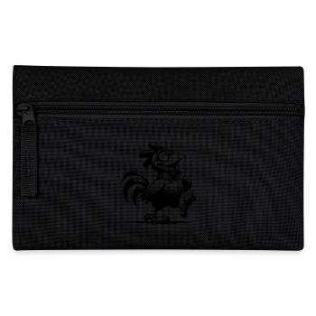 Grinsender Lustiger Gockel Zeichnung - Federtasche - Schwarz - Vorne