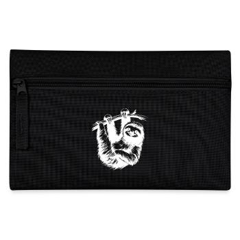 Hanging out with yoga sloth pencil drawing - Pencil Case - black - Front