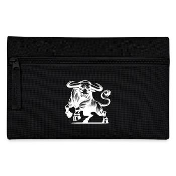 Taureau sauvage et puissant avec d’énormes cornes - Trousse - noir - Devant