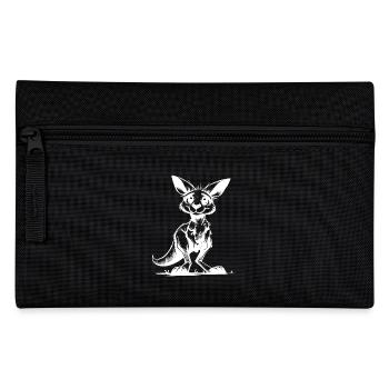 Little Kids Kangaroo Baby Drawing Sketch - Pencil Case - black - Front