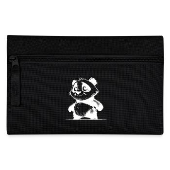 Cute Panda Baby Bear with Big Eyes Sketch - Pencil Case - black - Front