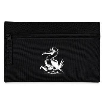 Funny Kids Bluefoot Booby Drawing - Pencil Case - black - Front