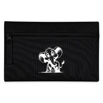 Bébé éléphant avec de grands yeux et de grandes oreilles - Trousse - noir - Devant