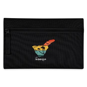 Tenerife map outline Canary Islands holiday vintage - Pencil Case - black - Front