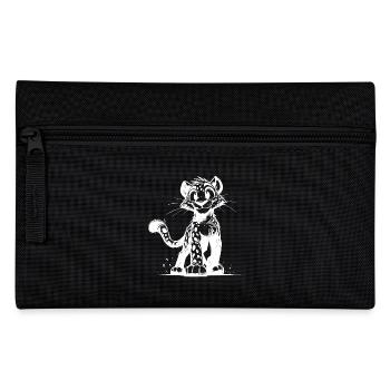 Small leopard with spots and big eyes - Pencil Case - black - Front