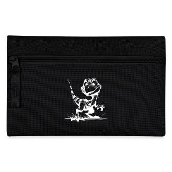 Niedlicher frecher Raptor Baby Dino Skizze - Federtasche - Schwarz - Vorne