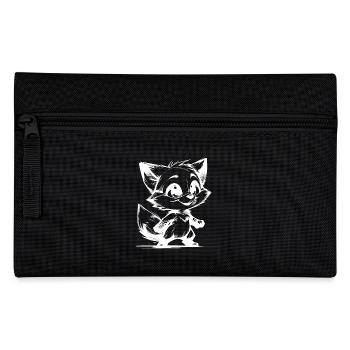 Süsser Baby Kinder Fuchs Bleistift Skizze - Federtasche - Schwarz - Vorne