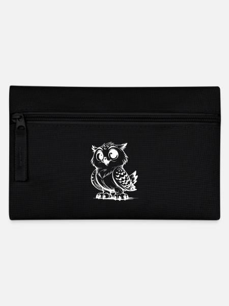 Süsse Baby Eule Bleistift Skizze - Federtasche - Schwarz