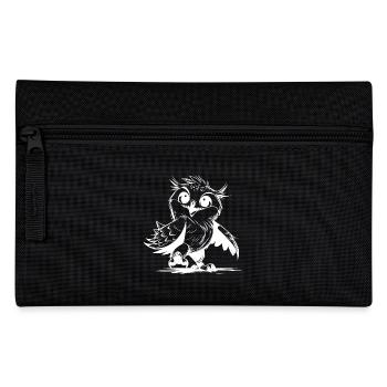 Baby Owl Cute Kids Pencil Sketch - Pencil Case - black - Front