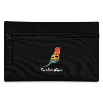 Fuerteventura outline map Canary Islands retro vintage - Pencil Case - black - Front