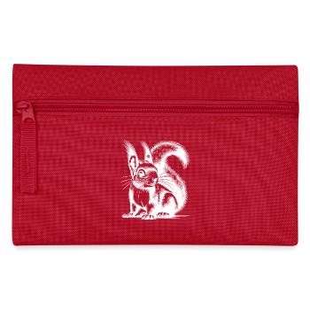 Baby Kinder Eichhörnchen Bleistift Zeichnung - Federtasche - Rot - Vorne