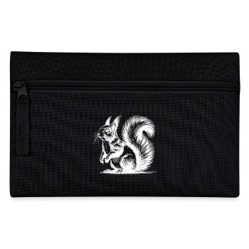 Câlin écureuil crayon trait croquis - Trousse - noir - Devant