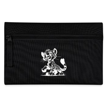 Croquis au crayon mignon pour enfants léopard - Trousse - noir - Devant
