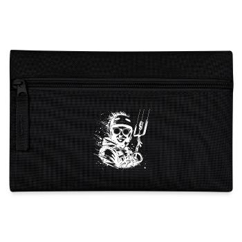 Relaxed kite surfer man wind surfing in the sky - Pencil Case - black - Front