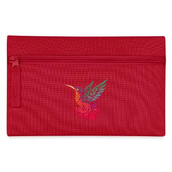 Kolibri Kolibri mehrfarbig im Tribal-Stil - Federtasche - Rot - Vorne