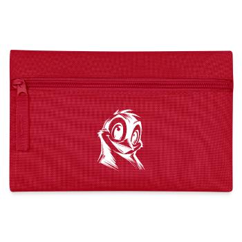 Penguin Cartoon Pencil Drawing Style - Pencil Case - red - Front