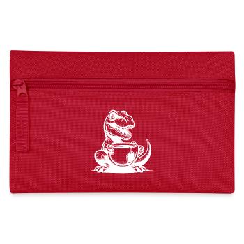 Dino de bureau très drôle tea-rex avec tasse - Trousse - rouge - Devant