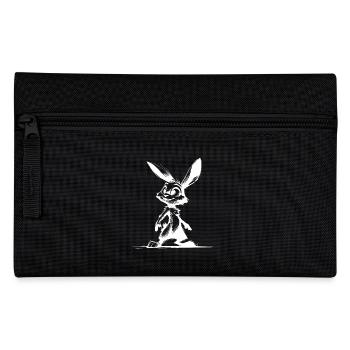 Häschen mit großen Augen und Ohren - Federtasche - Schwarz - Vorne