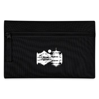 Asian Landscape Silent Japanese Temple - Pencil Case - black - Front