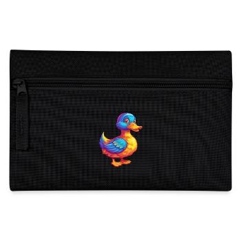 canard coloré Kawaii personnage de dessin animé oiseau - Trousse - noir - Devant