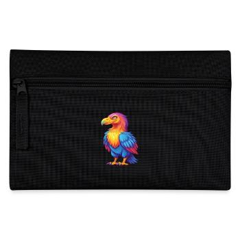 Condor Colorful Kawaii Cartoon Character Bird - Pencil Case - black - Front