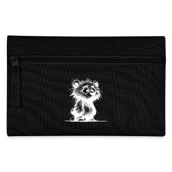 Dirty Fuzzy Bear Kids Drawing - Pencil Case - black - Front