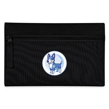 Australischer Kelpie Hund Blau Niedliches Kawaii Cartoon Haustier - Federtasche - Schwarz - Vorne