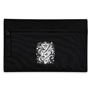 Tattoo composition of stars and hearts - Pencil Case - black - Front