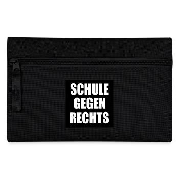 Schule gegen rechts - Federtasche - Schwarz - Vorne